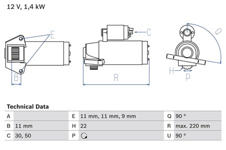 Electromotor BOSCH 0 986 022 561