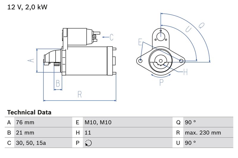 ELECTROMOTOR BOSCH 0 986 022 880 - Compatibil cu BMW