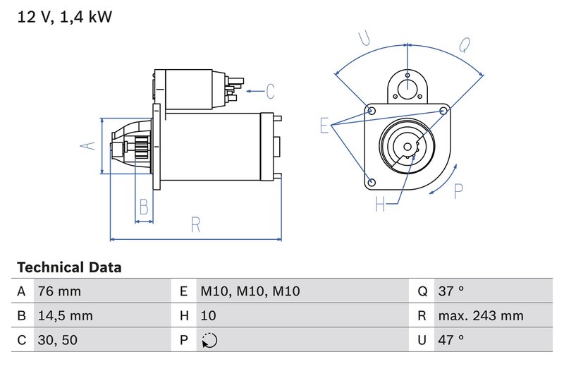 Electromotor BOSCH 0 986 022 840