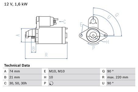 Electromotor BOSCH 0 986 022 930