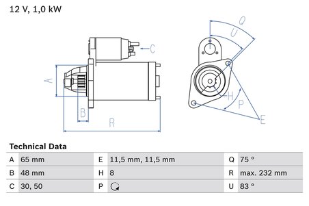 Electromotor BOSCH 0 986 023 470