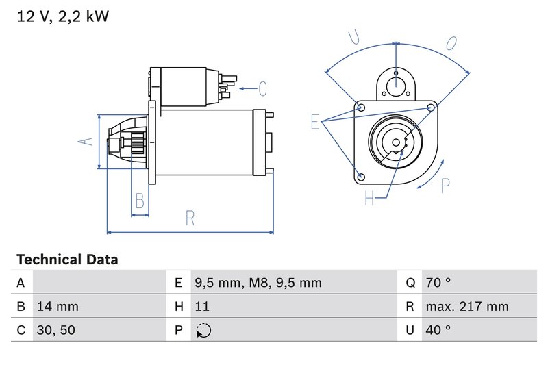 ELECTROMOTOR BOSCH 0 986 023 580 - Compatibil cu CITROEN, DS, MINI, OPEL, PEUGEOT, SUZUKI, VAUXHALL