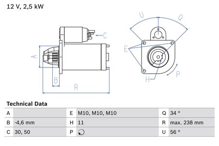 Electromotor BOSCH 0 986 023 850