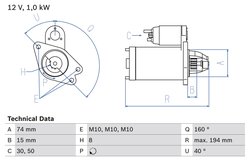 Electromotor BOSCH 0 986 023 920