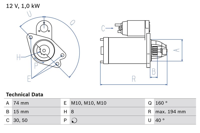 ELECTROMOTOR BOSCH 0 986 023 920 - Compatibil cu MAZDA