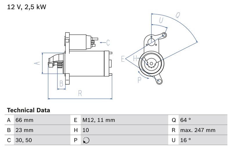 ELECTROMOTOR BOSCH 0 986 024 040 - Compatibil cu AUDI