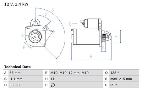 Electromotor BOSCH 0 986 024 130