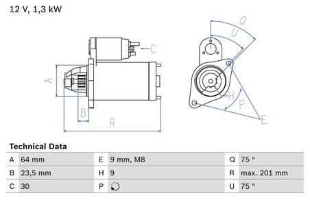ELECTROMOTOR BOSCH 0 986 024 200 - Compatibil cu ALFA ROMEO, FIAT, LANCIA