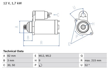 Electromotor BOSCH 0 986 024 250