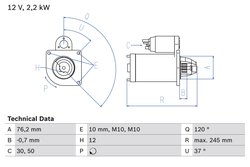 Electromotor BOSCH 0 986 025 370