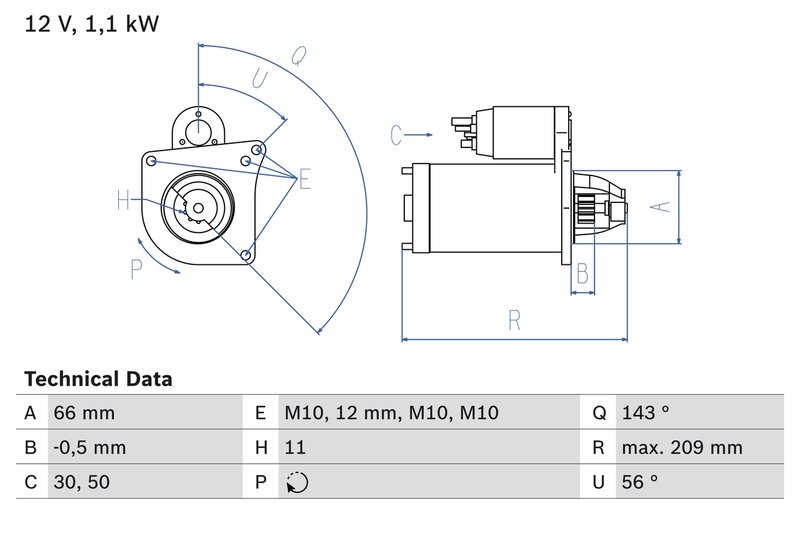 ELECTROMOTOR BOSCH 0 986 025 390 - Compatibil cu RENAULT