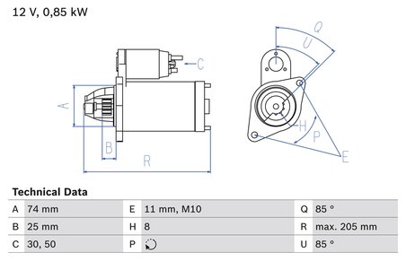 Electromotor BOSCH 0 986 025 640