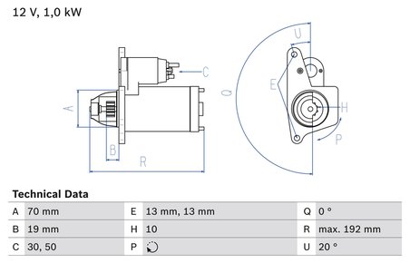 ELECTROMOTOR BOSCH 0 986 025 690 - Compatibil cu NISSAN, NISSAN (DFAC), RENAULT