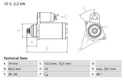 Electromotor BOSCH 0 986 026 340