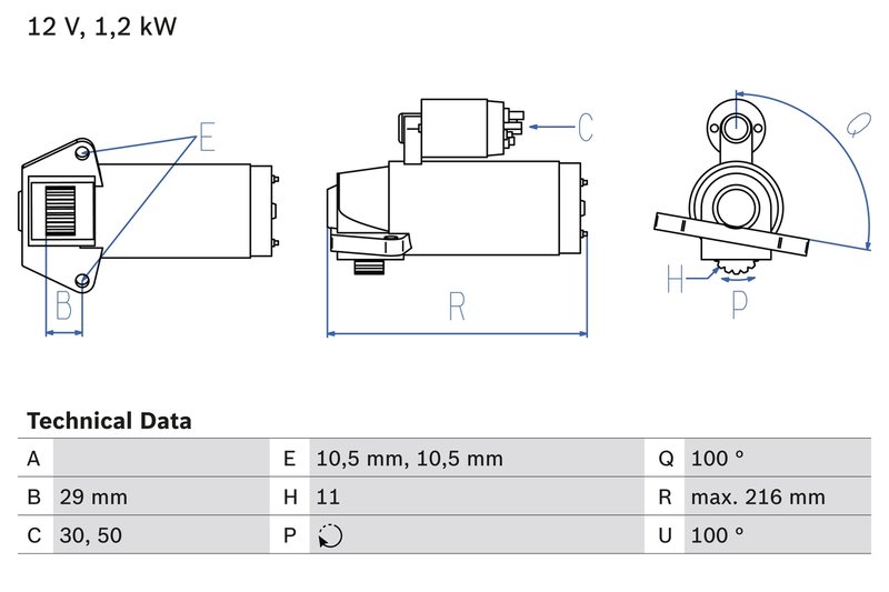 ELECTROMOTOR BOSCH 0 986 028 010 - Compatibil cu FORD