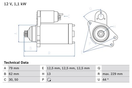 Electromotor BOSCH 0 986 029 110