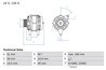ALTERNATOR BOSCH 0 986 039 250 - Compatibil cu OPEL, SAAB, VAUXHALL