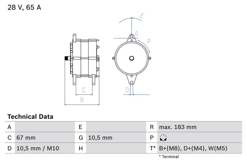 ALTERNATOR BOSCH 0 986 039 490 - Compatibil cu SCANIA