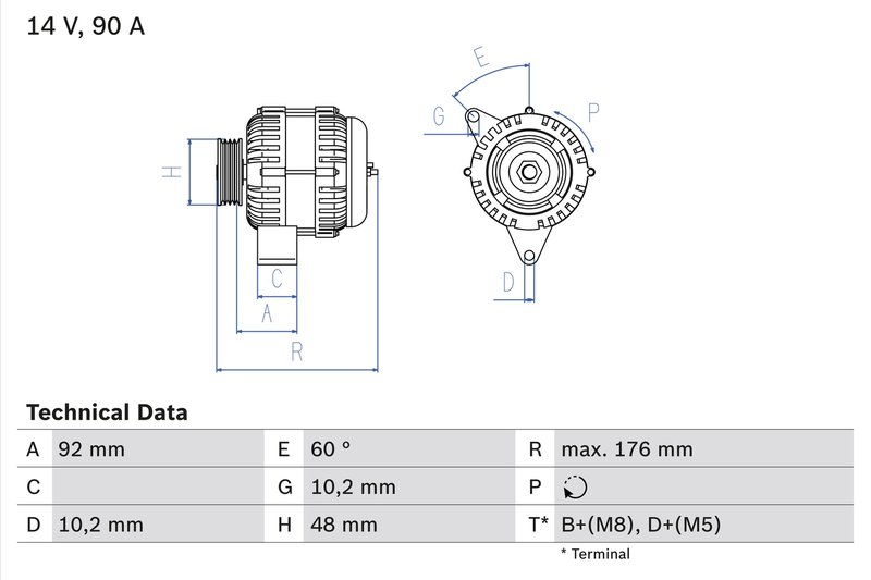 Alternator BOSCH 0 986 039 740
