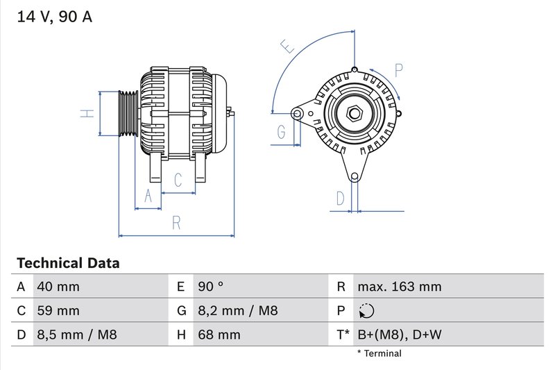 Alternator BOSCH 0 986 040 330