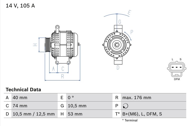 ALTERNATOR BOSCH 0 986 042 790 - Compatibil cu FORD
