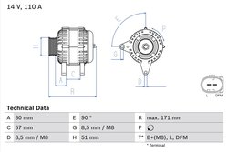 ALTERNATOR BOSCH 0 986 045 320 - Compatibil cu AUDI, SEAT, SKODA, SKODA (SVW), VW