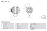 ALTERNATOR BOSCH 0 986 046 060 - Compatibil cu FIAT, IVECO, UAZ