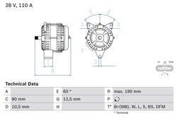 Alternator BOSCH 0 986 046 590