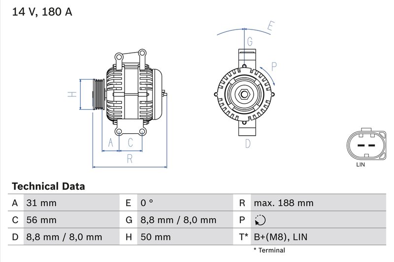 Alternator BOSCH 0 986 047 700