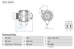Alternator BOSCH 0 986 048 301