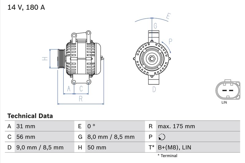 Alternator BOSCH 0 986 048 450