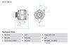 ALTERNATOR BOSCH 0 986 080 030 - Compatibil cu CITROEN, FIAT, PEUGEOT