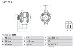 Alternator BOSCH 0 986 080 320