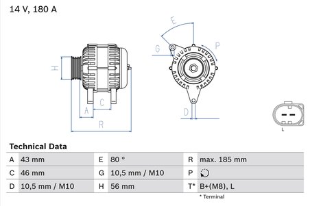 Alternator BOSCH 0 986 081 390