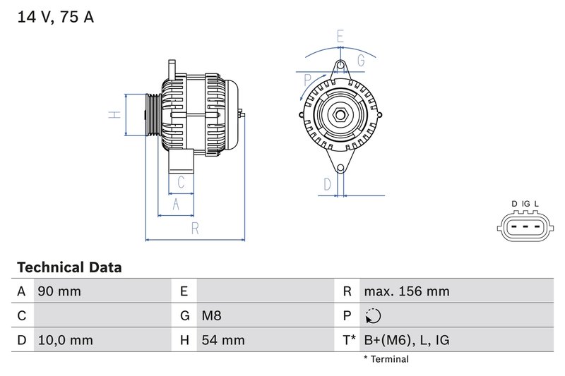 Alternator BOSCH 0 986 081 950