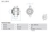 ALTERNATOR BOSCH 0 986 082 050 - Compatibil cu HONDA