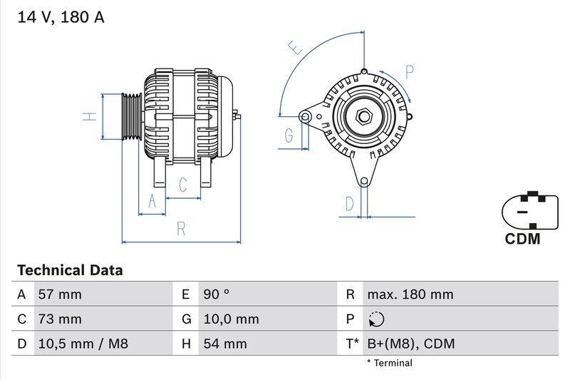 ALTERNATOR BOSCH 0 986 082 200 - Compatibil cu BMW