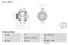 ALTERNATOR BOSCH 0 986 083 220 - Compatibil cu CHRYSLER, MERCEDES-BENZ