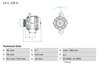 ALTERNATOR BOSCH 0 986 083 250 - Compatibil cu FIAT, PEUGEOT