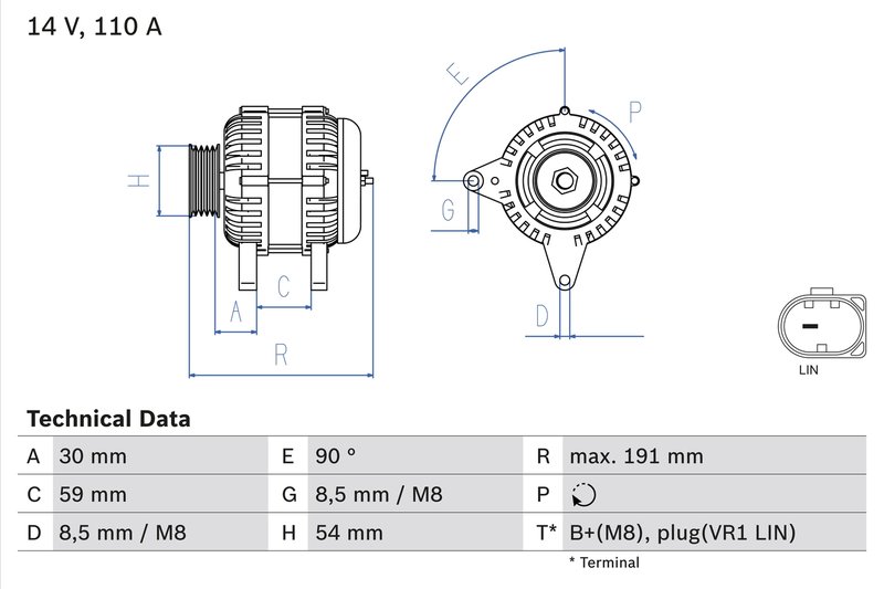 Alternator BOSCH 0 986 083 270