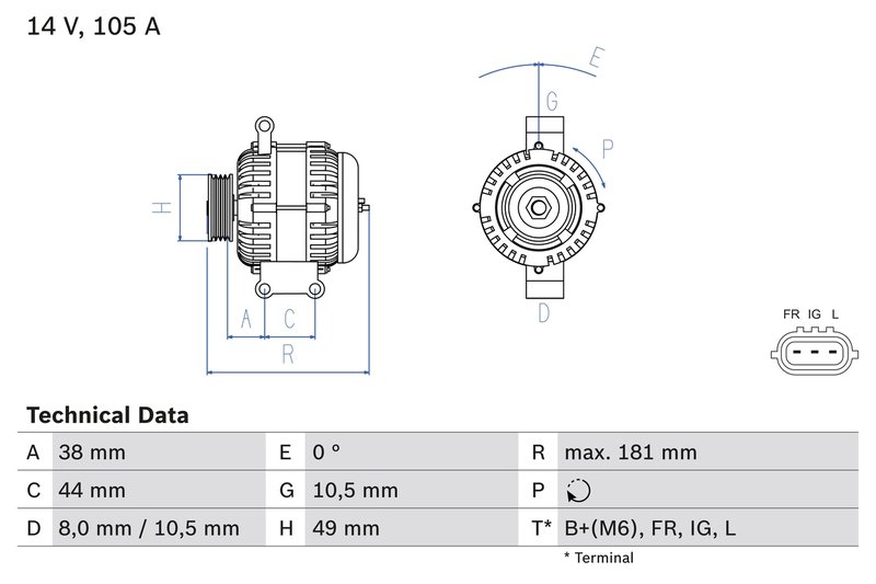 ALTERNATOR BOSCH 0 986 084 240 - Compatibil cu MINI