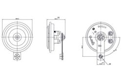 CLAXON BOSCH 0 986 320 130 - Piesa auto compatibila cu mai multe marci