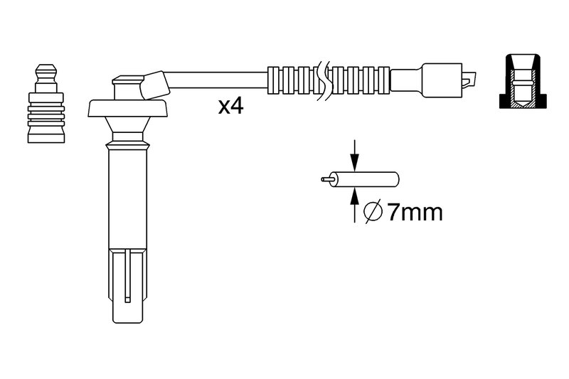 FISE BUJII BOSCH 0 986 357 262 - Compatibil cu SUBARU