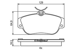 Set placute frana BOSCH 0 986 424 016