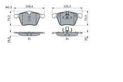 SET PLACUTE FRANA BOSCH 0 986 424 125 - Compatibil cu JAGUAR