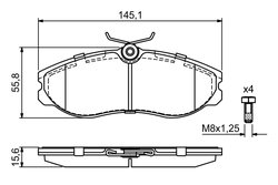 SET PLACUTE FRANA BOSCH 0 986 424 204 - Compatibil cu FORD, NISSAN