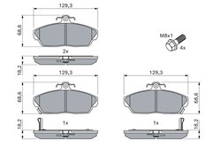 SET PLACUTE FRANA BOSCH 0 986 424 214 - Compatibil cu HONDA, MG, ROVER