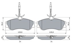 Set placute frana BOSCH 0 986 424 223