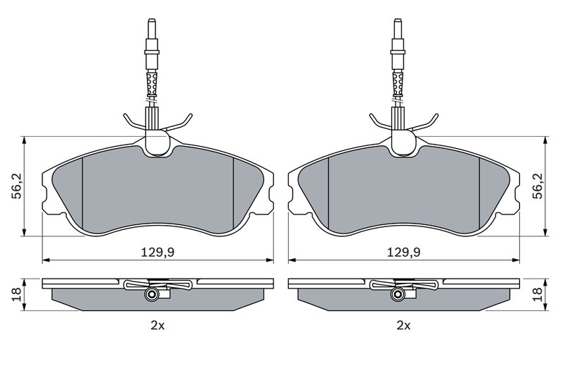 SET PLACUTE FRANA BOSCH 0 986 424 223 - Compatibil cu CITROEN, PEUGEOT