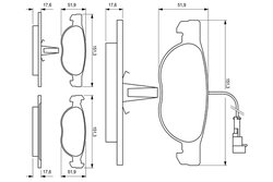 Set placute frana BOSCH 0 986 424 246